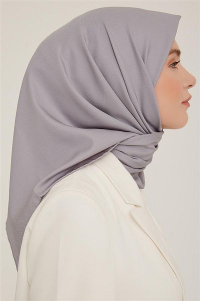 Armine Gray Plain Twill Scarf - 772