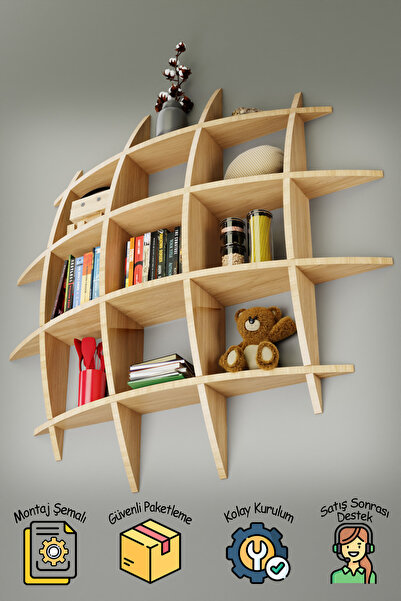 Mionte Flat-Pack Modern Raf Ünitesi 120 cm