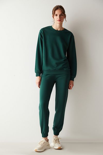 Penti Hanorac de bază oversize verde