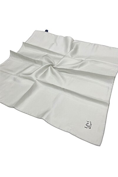 Levidor Прямий твіл шовковий шарф - крижано-сірий