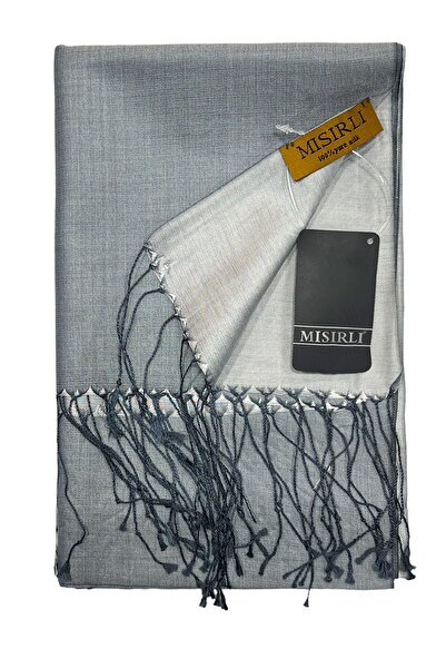 Mısırlı Μεταξωτό Σάλι - Ασημί