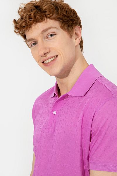U.S. Polo Assn. Tricou violet cu gât polo pentru bărbați 50249184 -VR037