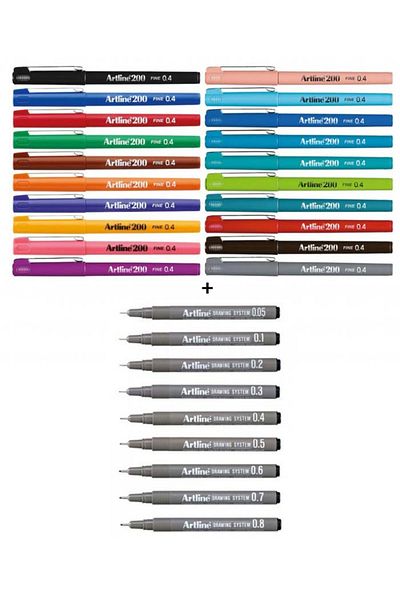 artline Drawing 200 Sets of 9 20 Colors