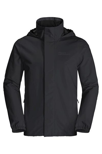 Jack Wolfskin Stormy Point 2L Jkt - Men's Black Outdoor Coat (Water and Windproof)