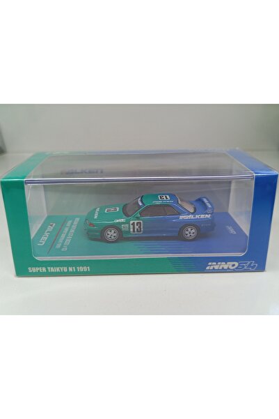 Inno Dianomi - İNNO 64 SÜPER TAİKYU N1 1991 NİSSAN SKYLİNE GT-R R-32 HALKIN (8 CM UZUNLUĞUNDA) CASE KUTU