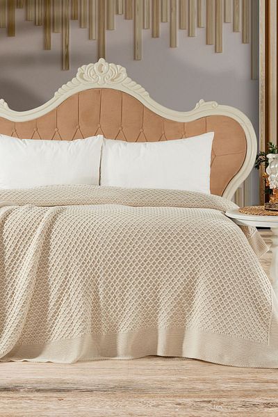 DOUX HOME Zeynep Knitwear Bedspread 220 X 240 (Stone)