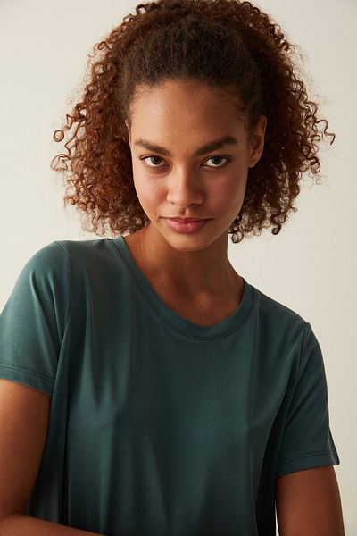 Penti Green Crew Neck Loose Modal T-Shirt