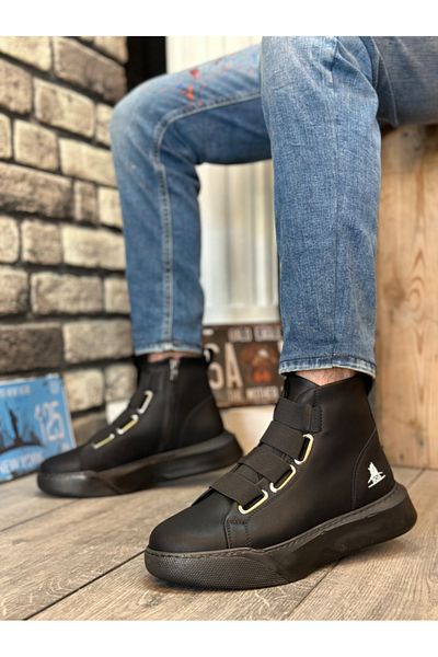 BOA BA0142 Banded Men's High Sole Black Sole Sports Boots