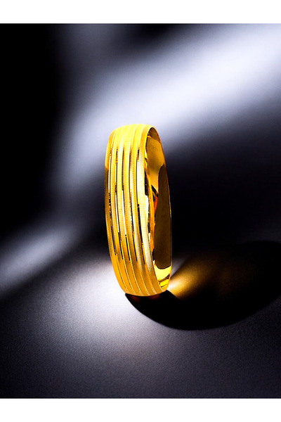 BEYZA DERELİ TAKI AKSESUAR 22 Ayar Altın Kaplama 1.5 cm Bilezik