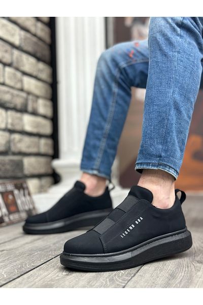 BOA BA0307 BOA Thick High Sole Double Tape Black Men's Shoes
