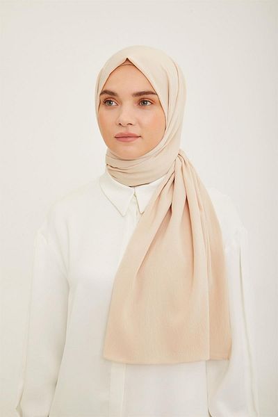 Armine Trend Crinkle Shawl - Μπεζ 7