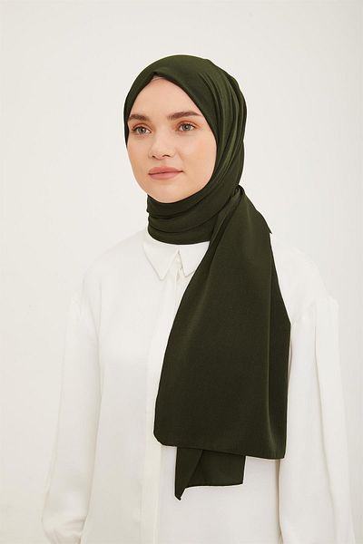 Armine Trend Crinkle Shawl - Dark Green 16