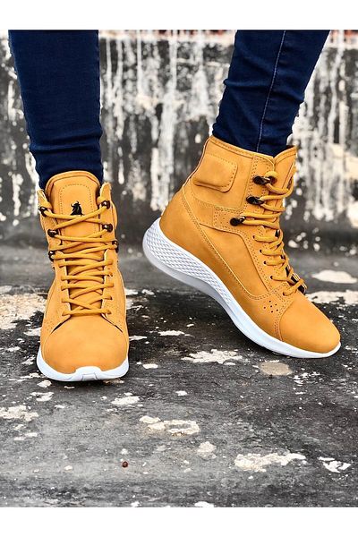 BOA Ba0600 Lace-Up Camel Yellow Boxer Unisex Αθλητικές Μπότες