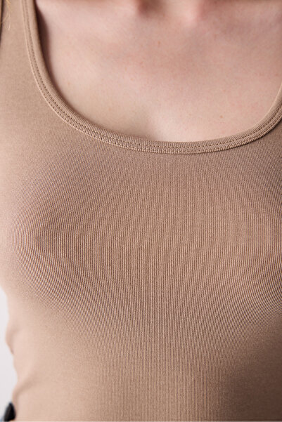 Penti Beige Rib Basic Cami Tank Top
