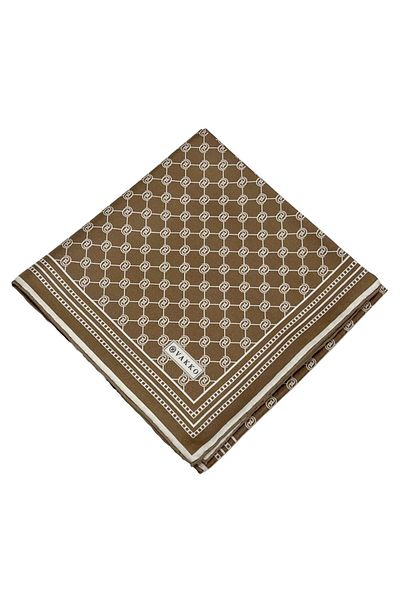 Vakko Μεταξωτό κασκόλ Milky Brown Twill - Special Series