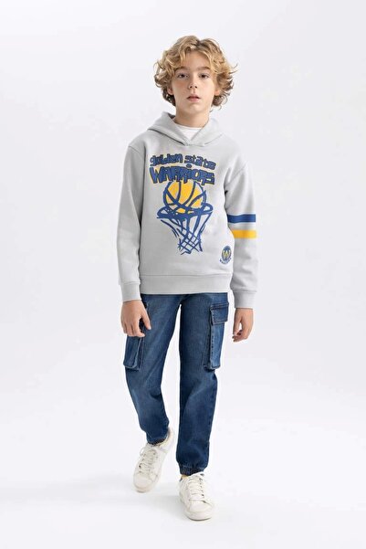 DeFacto B4797 Golden State Hooded Thick Sweatshirt