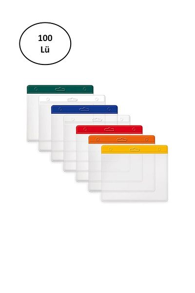 Mas 3510 Model 54x86 mm Horizontal Colored 100 Pieces Plastic Card Bag