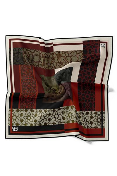 Levidor Μαύρο Claret Red Μαλακό Βαμβακερό Κασκόλ - 90060-03