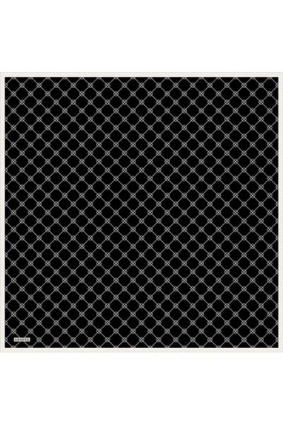 Armine Μαύρο και άσπρο μεταξωτό μαντήλι Twill - Nostalgia 8555-14
