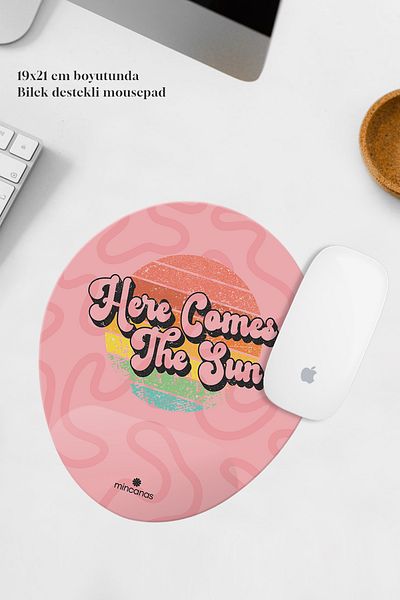 Mincanas Colorful Wrist Supported Oval Mouse Pad Mouse Pad