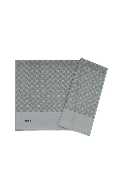 Aker Elegance Monogram Shawl - Gray 971
