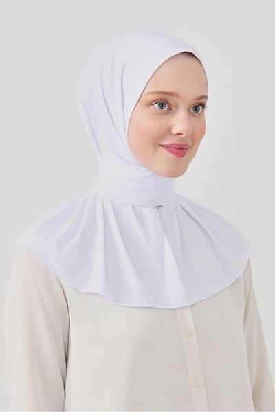 LAVENDER Snap Shawl - White