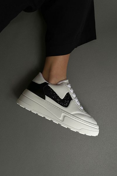 Mupa Shoes Pantofi sport damă ALB NEGRU