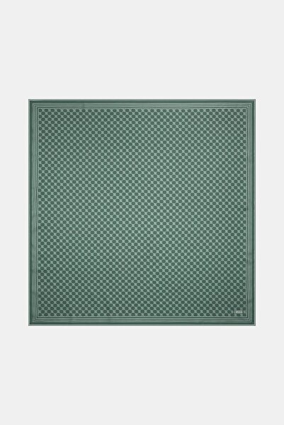 Vakko Twill İpek Eşarp - Özel Seri - Koyu Yeşil