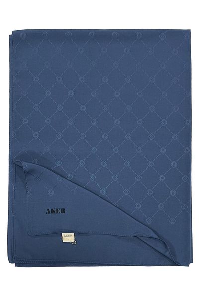 Aker Indigo Monogram Shawl - 923 Model