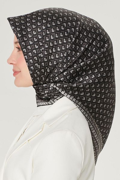 Armine Sport Twill Scarf 8557-03 - Black Gray