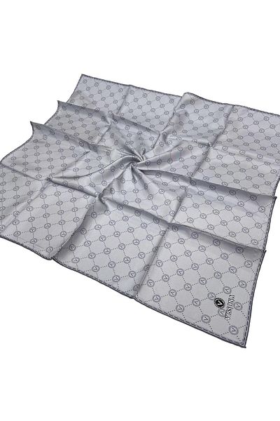 Vissona Μεταξωτό Φουλάρι Twill - 52033 - 0028 Γκρι