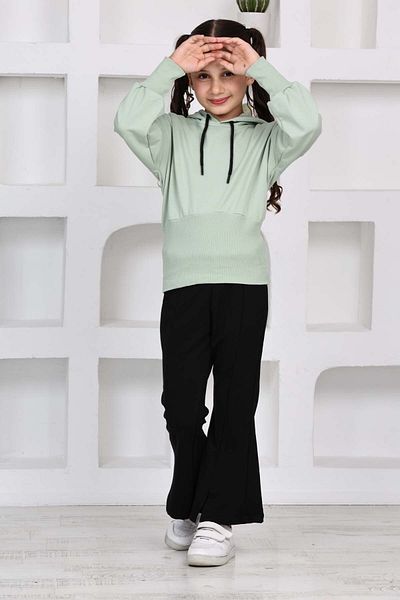 relax kids Spanish Legging Girl's Set with Hooded and Elastic Waist