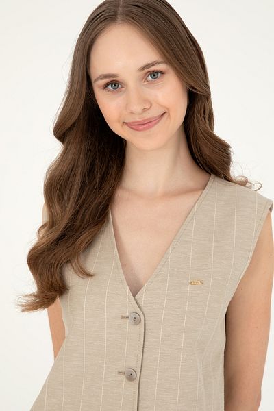 U.S. Polo Assn. سترة كاكي نسائية 50284655 -vr027