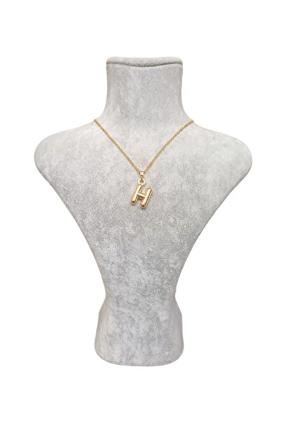 Generic Brand Gold Colored Balloon Letter H Necklace