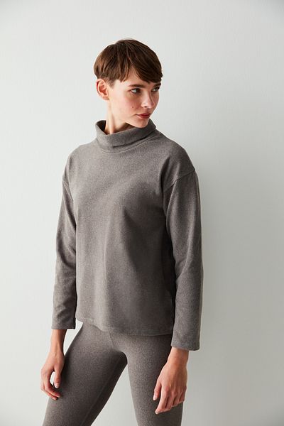 Penti Gray Soft Textured Basic Sweatshirt