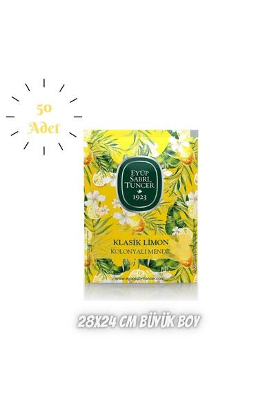 Eyüp Sabri Tuncer Kolonyalı Mendil 50 Li - Klasik Limon