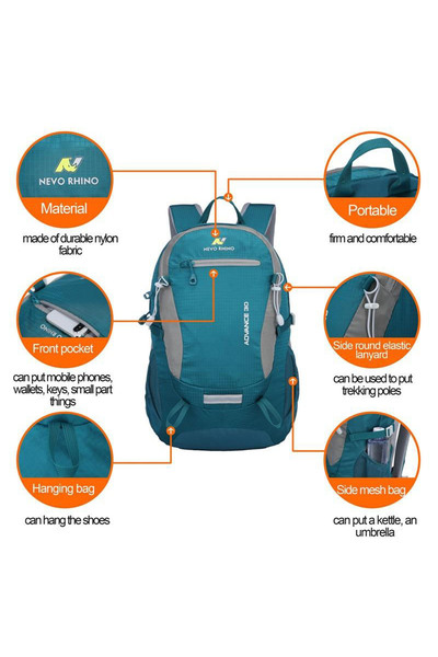 Go Veform Outdoor Kamp ve Yürüyüş Sırt Çantası (30 Litre Kapasiteli) Gri 5175