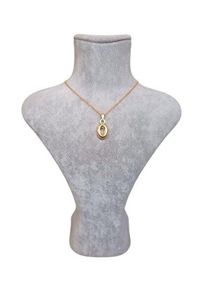 Mos Tespih Gold Colored Balloon Letter O Necklace