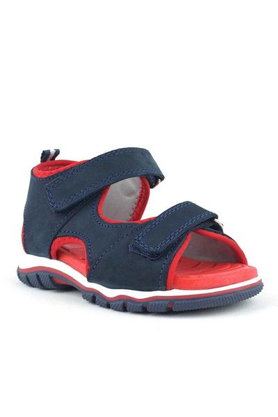 Rakerplus Genuine Leather Navy Blue Velcro Baby Sandals
