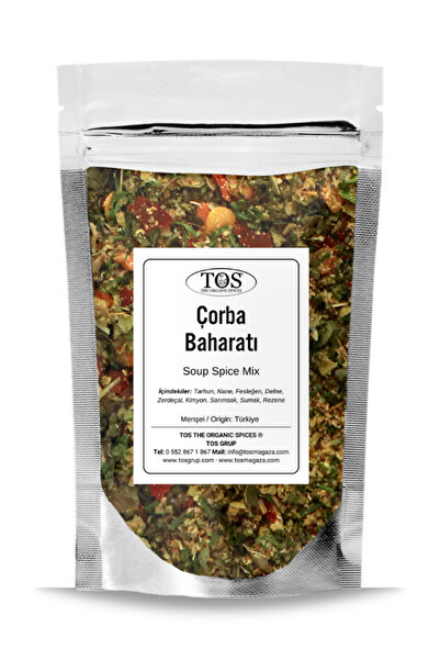 TOS The Organic Spices Çorba Baharatı V3 100 gr Soup Spice Blend - Premium Qu...