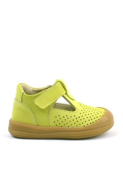 Rakerplus Shaun Genuine Leather Pistachio Green Velcro Anatomical Baby Sandals