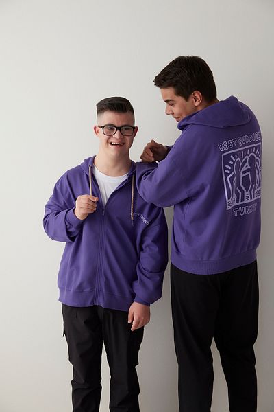 Penti Μωβ φούτερ με μακρυμάνικη κουκούλα Best Buddies