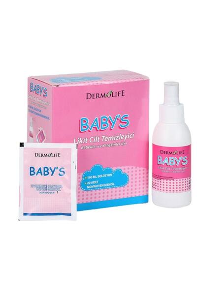 Dermolife Babys Göbek Bakım Seti - 100 ml Solüsyon + 20 Adet Nonwoven Mendil