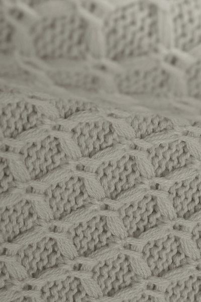 DOUX HOME Yeliz Knitwear Knitted Tv Blanket with 10 Pompoms 130 X 170 (Bone)