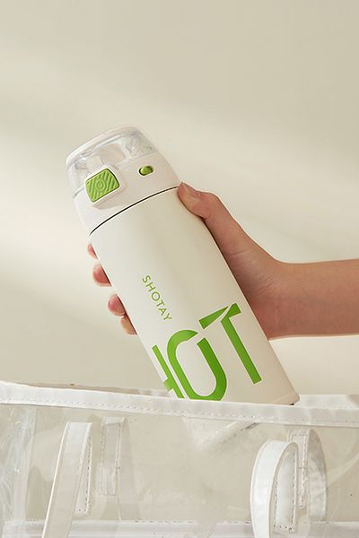Shotay 530 ml Unisex Transparent Lid Thermos - Flask Sht-St-8137-3