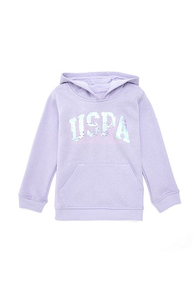 U.S. Polo Assn. Lilac Hooded Girls' Sweatshirt - 50292512 -Vr034
