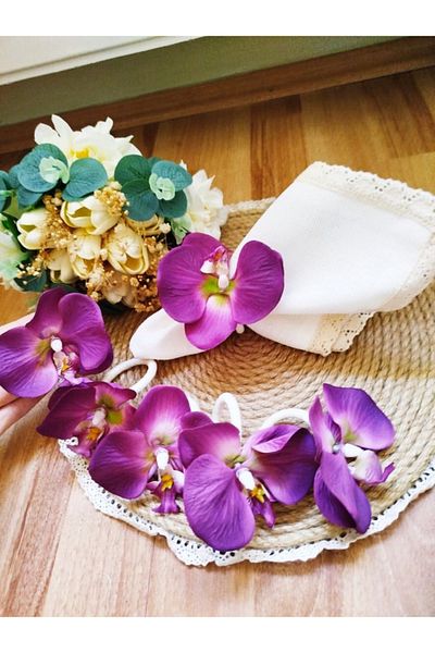 CWolf Plum Orchid 6-Piece Napkin Ring