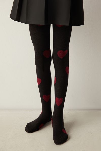Penti Pretty Dark Love Black Pantyhose