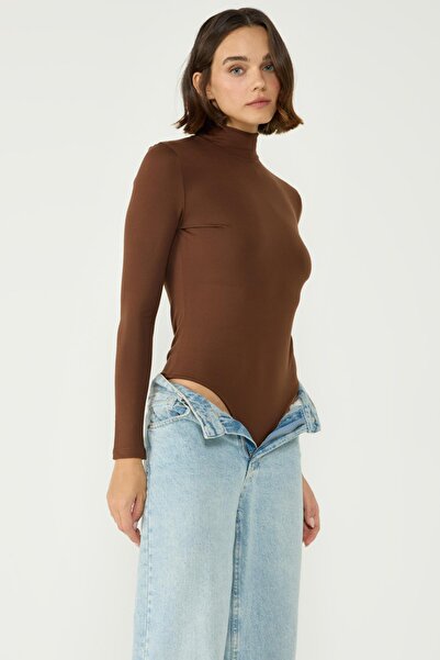 C&City Καφέ Θερμικό Σώμα - Με Γιακά και Κουμπώματα, Γυναικεία, 405155   / 409004