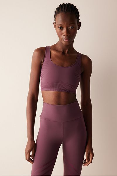 Penti Sutien sport Lycra Fitsense™ de înaltă susținere roșu Claret